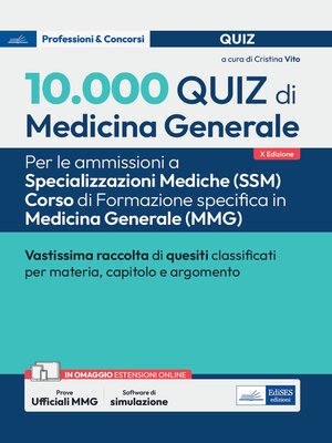 cover image of 10.000 quiz di Medicina Generale
